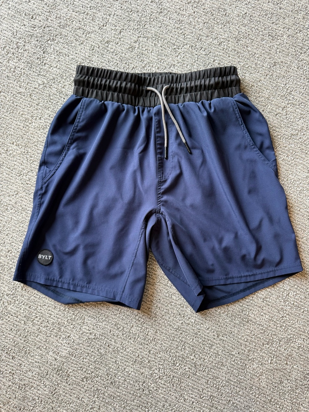 Bylt Navy Blue Athletic Drawstring Active Shorts Size Medium